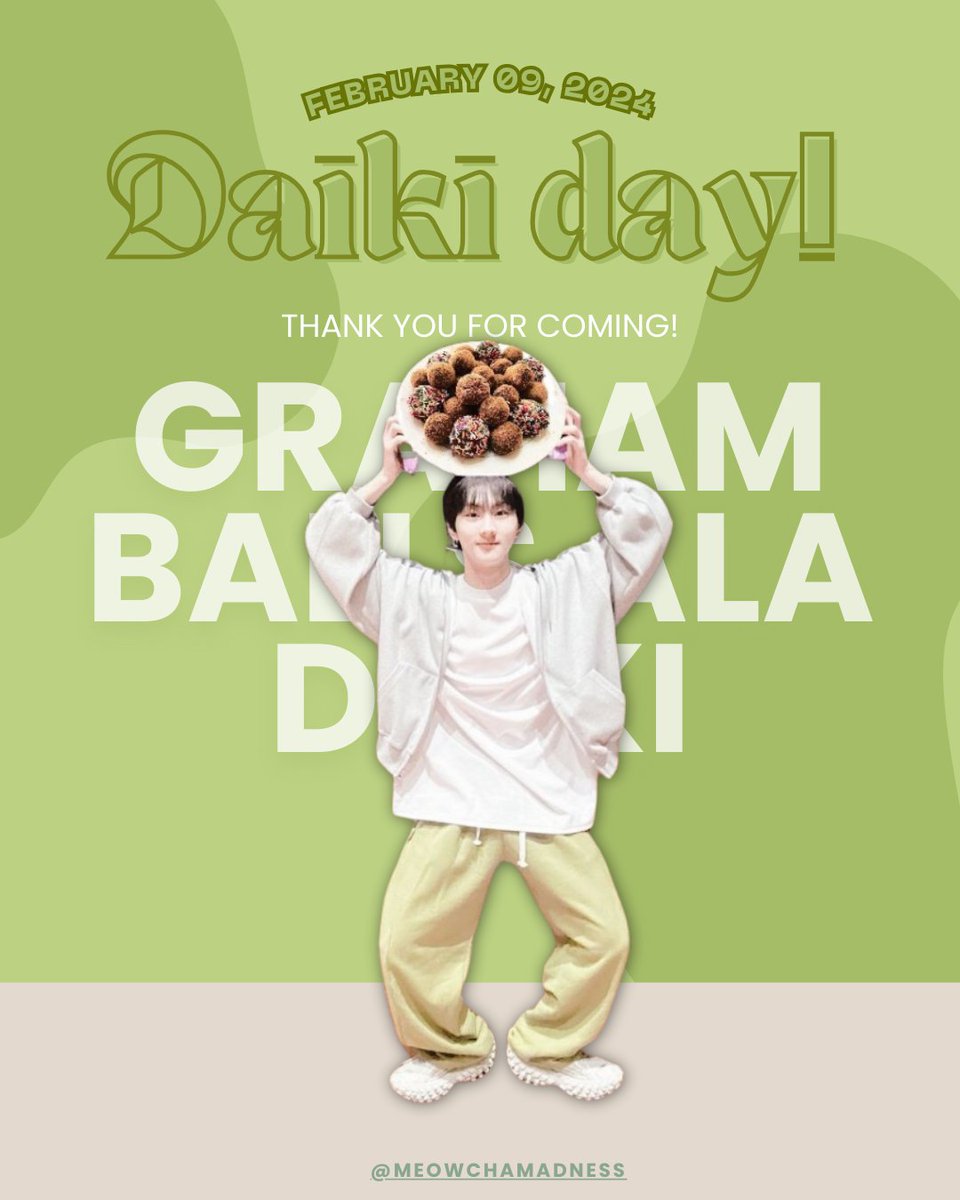 ㅤ    
 
                            /ᐠ. .ᐟ\ฅ
     【 𝗧𝗛𝗔𝗡𝗞 𝗬𝗢𝗨 FOR COMING 】
͏͏ㅤ
 GRAHAM BALLS ALA DAIKI C̲L̲A̲I̲M̲E̲D̲
        #D19KI #MEOWCHADAY
ㅤㅤ
ㅤ