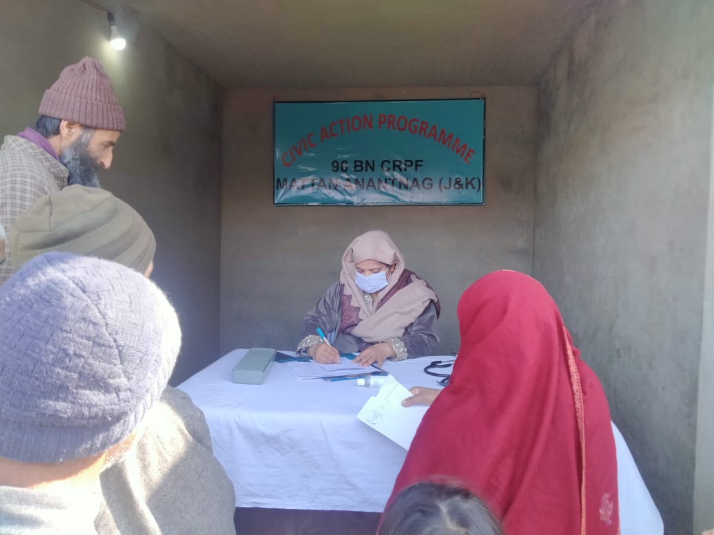 96 bn has organised free medical camp at Nowgam village,Anantnag District on 08/02/2024.