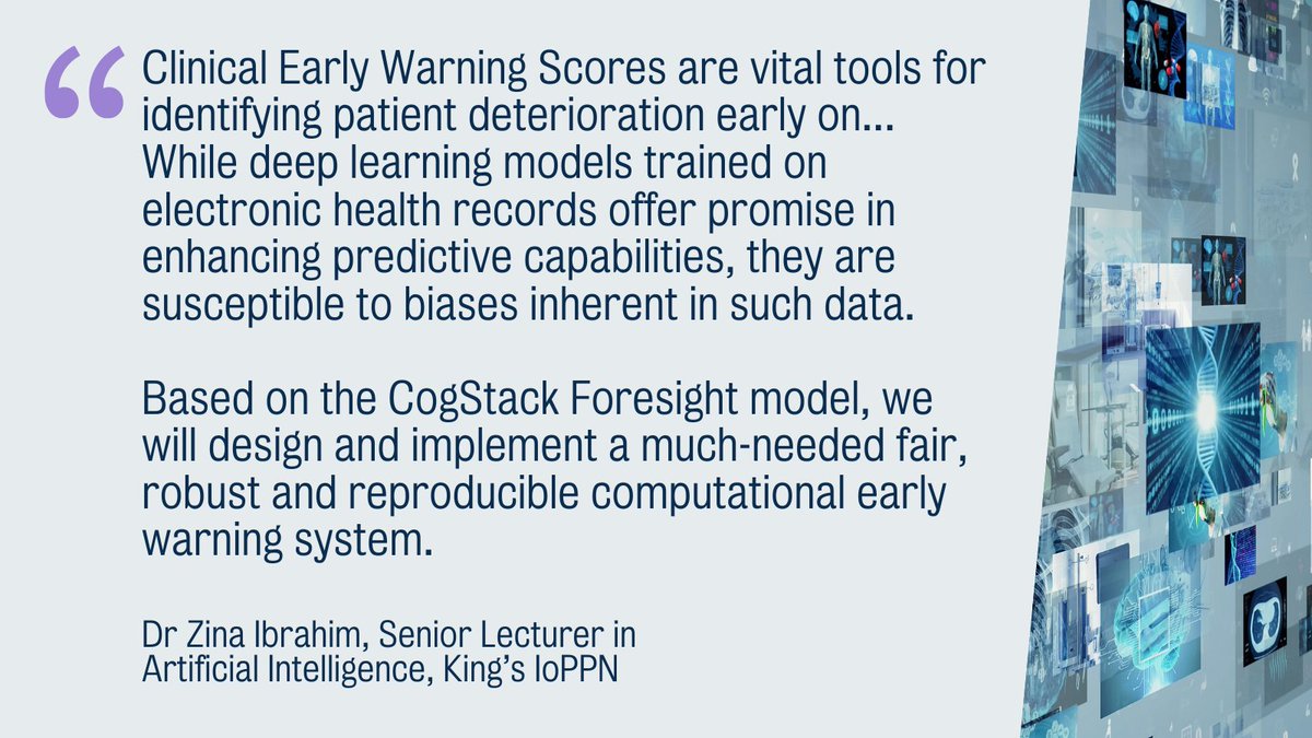Dr Zina Ibrahim's project has won the <a href="/GOVUK/">GOV.UK</a> Fairness Innovation Challenge!

Using <a href="/cogstack/">CogStack</a> Foresight (a #GPT-based system to predict health events from electronic records), the project will use #AI to tackle bias in cardiac arrest early warning systems 🔗kcl.ac.uk/news/kings-col…