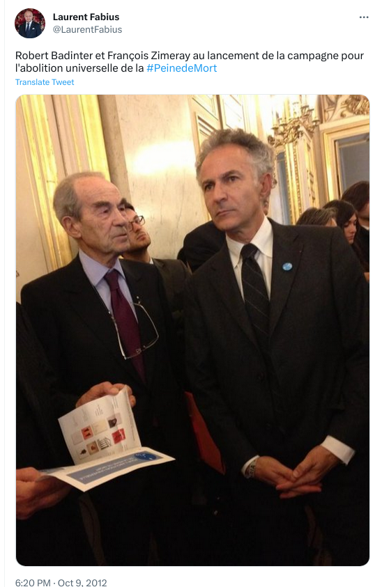 Casimir_Noir's tweet photo. #RobertBadinter et #FrançoisZimeray (avocat de la famille de #GhislaineMaxwell) https://t.co/pPDDPykOjR