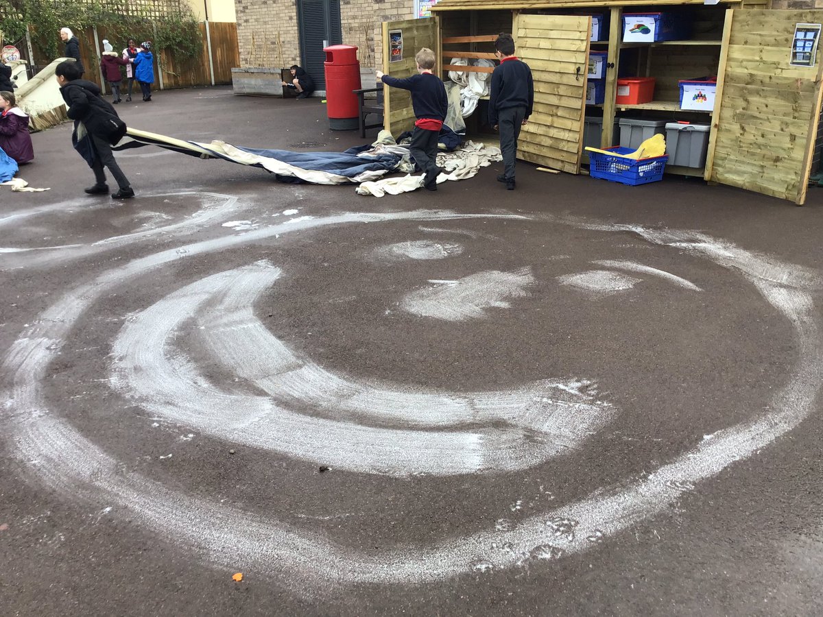 Playground art with bubbles and a broom🧹🧼! <a href="/OPAL_CIC/">Outdoor Play and Learning (OPAL) CIC</a>