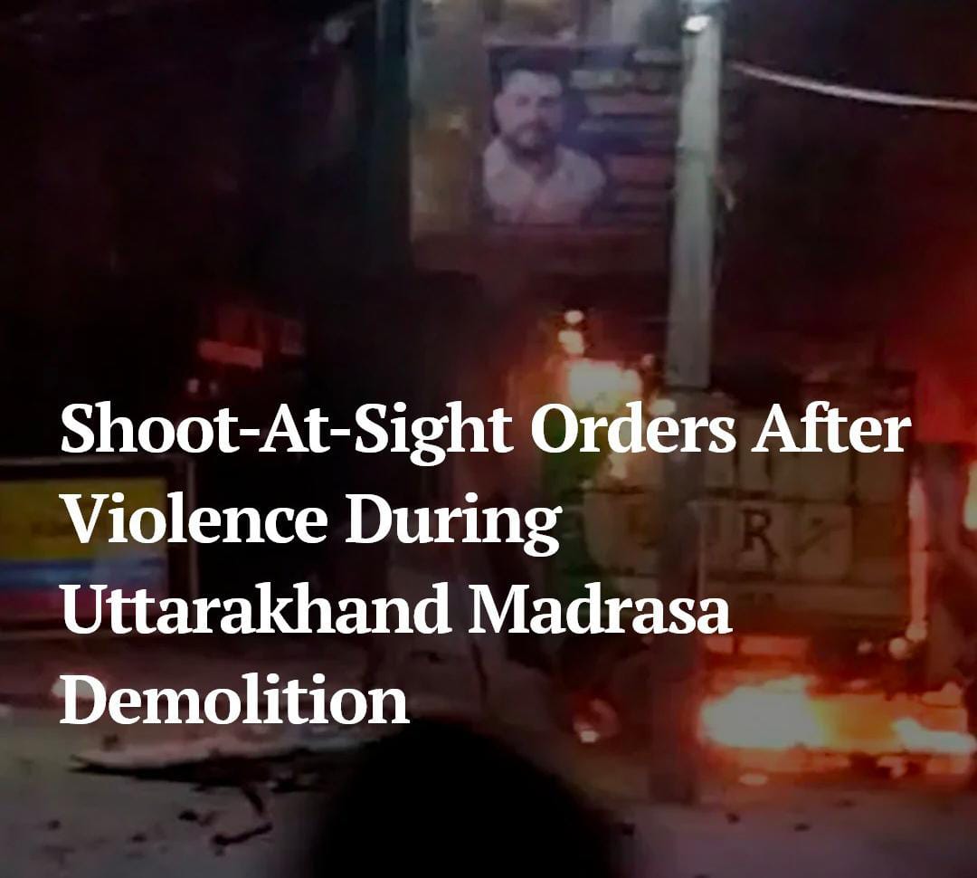 shh_ji20's tweet photo. Last 10 days of Indian Muslims:

1 - #Delhi: Jan 30, 600 yr old #Mehrauli Masjid, Madrasa and cemetery was demolished in #Delhi claiming it to be illegal.

2 - #Varanasi: Court allows Hindus to perform Puja in Tehkhana of #Gyanvyapi Masjid in Varanasi on Jan 31. 

3 - #MuftiSalmanAzhari arrested on Feb 5.

4 - #Baghpat: Court asks Muslims to hand over 600 years old Badruddin Shah dargah Baghpat to Hindus on Feb 6. 

5 - #Haldwani : Authorities demolished Masjid and Madrasa citing it illegal despite having stay order from court in #Banbhoolpura, Haldwani, UK on Feb 8. +

6 - 6people including 1 minor were killed by police on the shoot at sight orders of @ukcmo.

#IndianMuslimUnderAttack | #IndianMuslimlivesMatter | #IndianMuslimGenocideAlert | #ReleaseSalmanAzhari | #MaulanaTauqeerRaza |