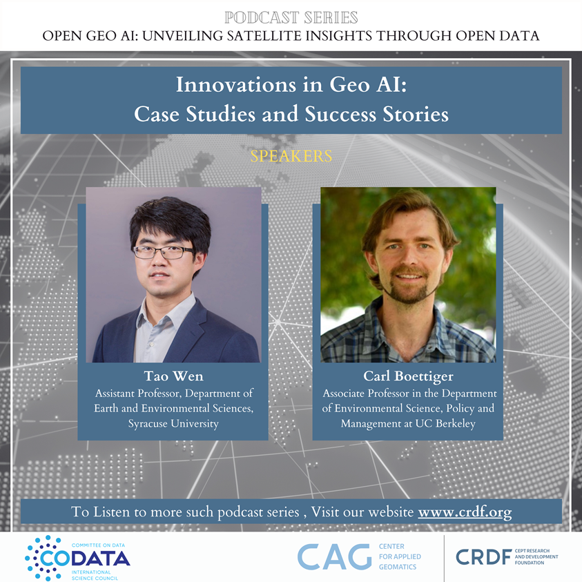 CODATANews's tweet image. CRDF and CODATA Podcast Series: Open Geo AI, new episode-6 available!
codata.org/crdf-and-codat…
#DataDrivenInnovation #AIforGood