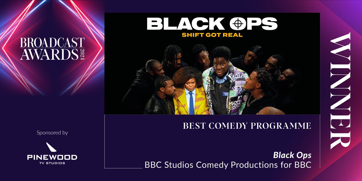 Congratulations to @gbemi_ikumelo for her win for Best Comedy Programme at the 2024 @Broadcastawards  for 'Black Ops.' As well as starring in the show, she is a co-creator and writer. #GbemisolaIkumelo #BlackOps #BroadcastAwards ✨