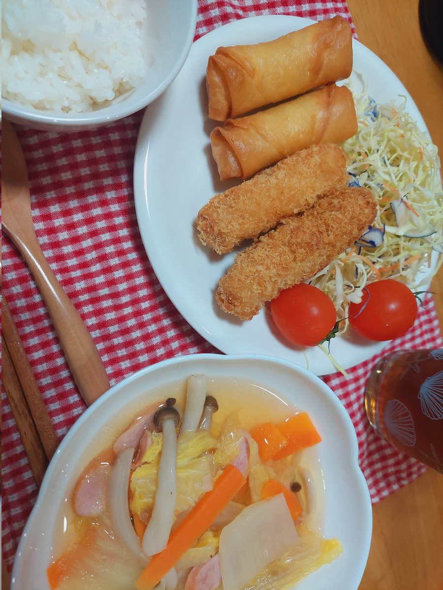 今日の夜ご飯ﾂｸｯﾀ✌( ‘-^ )