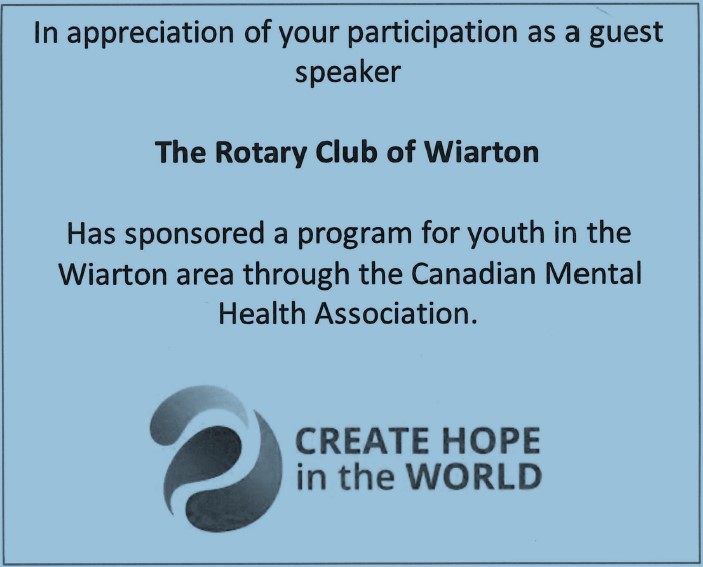 OPP_WR's tweet photo. The #GreyBruceOPP spoke to the Wiarton Rotary Club about cyber crimes and frauds. Approx 20 people were in attendance.. As an appreciation they sponsored a program for youth in the #Wiarton area through @CMHA. #communityhelpingcommunity #rotary #southbrucepeninsula ^kl https://t.co/BelH19QAxW
