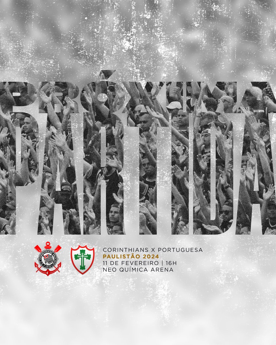 Corinthians's tweet photo. Nosso próximo jogo será contra a Portuguesa, no domingo (11).

#VaiCorinthians https://t.co/5V15AENnPn