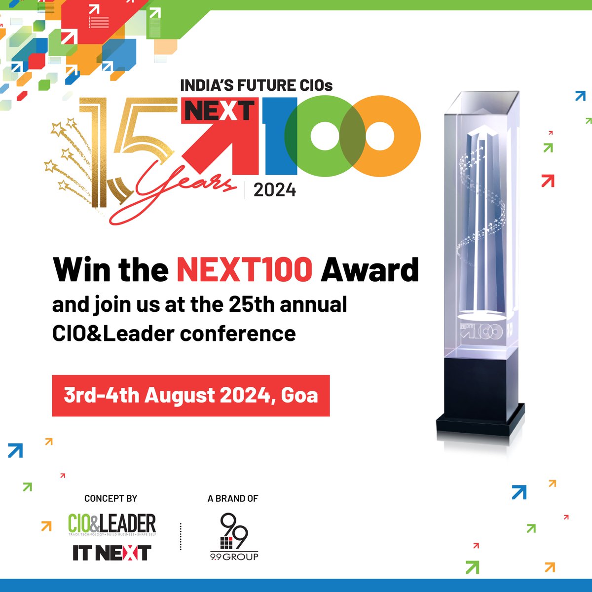 cioandleader's tweet image. Are you ready to be a winner? #NEXT100 allows you to do just that!

NEXT100 is an annual awards program that aims to identify 100 experienced IT professionals who have the skills, talent &amp;amp; spirit to become CIOs.

To apply for NEXT100 2024, register here: lnkd.in/gqqKsze
