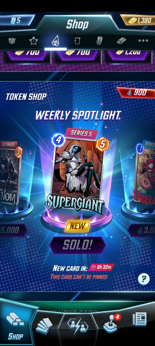 MrReplay_14's tweet photo. Grand Rising #Gamers
I pulled supergiant with the spotlight key so I didn't have to spend any credits
#MarvelSnap
#MarvelSnapDeck
#MarvelStudios
#marvelcomics
#Marvel
#AndroidGames
#BlackGamer
#Gamer
#Streamers
#phillyGamer
#SmallStreamers
#SmallStreamersConnectR
#Trending https://t.co/eR1wzibWiF