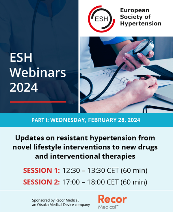 📢Get ready for our new webinar series in cooperation with @ReCorMedical. First webinar on: 📅Feb 28, 2024 | 12:30-1:30 PM (CET) AND 5:00-6:00 PM (CET). Decide on the time that works best for you! More info & registration👉bit.ly/3UyHGAS @KreutzReinhold @ESH_Annual