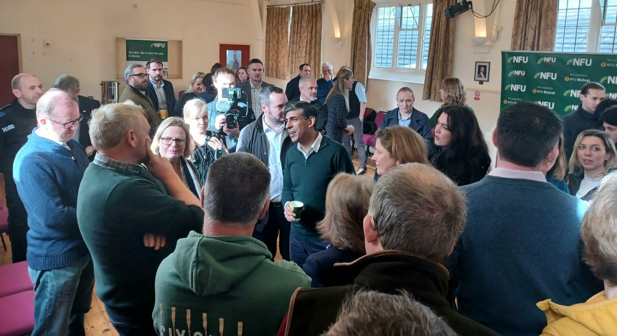 nfusouth's tweet image. Prime Minister Rishi Sunak met NFU members in Devon this morning, during his tour of the South West. He joined a constituency meeting with @simonjamesjupp and was asked about SFI, bovine TB and planning issues.