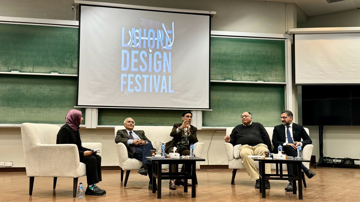 Dr. Ali Cheema, VC @LifeAtLUMS; Dr. Moeed Yusuf, VC @BNULahore; Dr. Adnan Noor Mian, VC @ITUPunjab; and Dr. Shahid Amjad Chaudhry, Rector @Lahore_School participated in a panel discussion on ‘Empowering Innovators’, at the Lahore Design Festival by INDEX at LUMS.