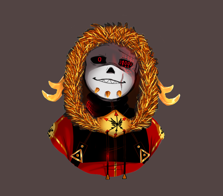 Cramera10's tweet photo. Golden boy goes to explain to his enemy about a knocked out tooth.
--
He is holding his own vest. The horns are made of cast solid material, which allows them to be used as a full-fledged weapon❤️🔥
#aggressive_mutant
#BinaryTale #FellBiT #FellMeshSans
#Undertale #Undertale_AU https://t.co/FsvWd1tQUw