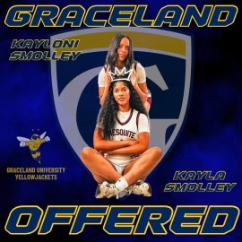 Kayla Smolley (@kaylasmolley24) on Twitter photo #AGTG After a great conversation I am blessed and excited to have received an offer from Graceland University ‼️
<a href="/CoachKBaker41/">Kelsi Baker</a> <a href="/JasperCoach/">Coach Jasper E. Manning II</a> <a href="/LadySkeeterBall/">Lady Skeeter Hoops</a> #AGTG After a great conversation I am blessed and excited to have received an offer from Graceland University ‼️
<a href="/CoachKBaker41/">Kelsi Baker</a> <a href="/JasperCoach/">Coach Jasper E. Manning II</a> <a href="/LadySkeeterBall/">Lady Skeeter Hoops</a>