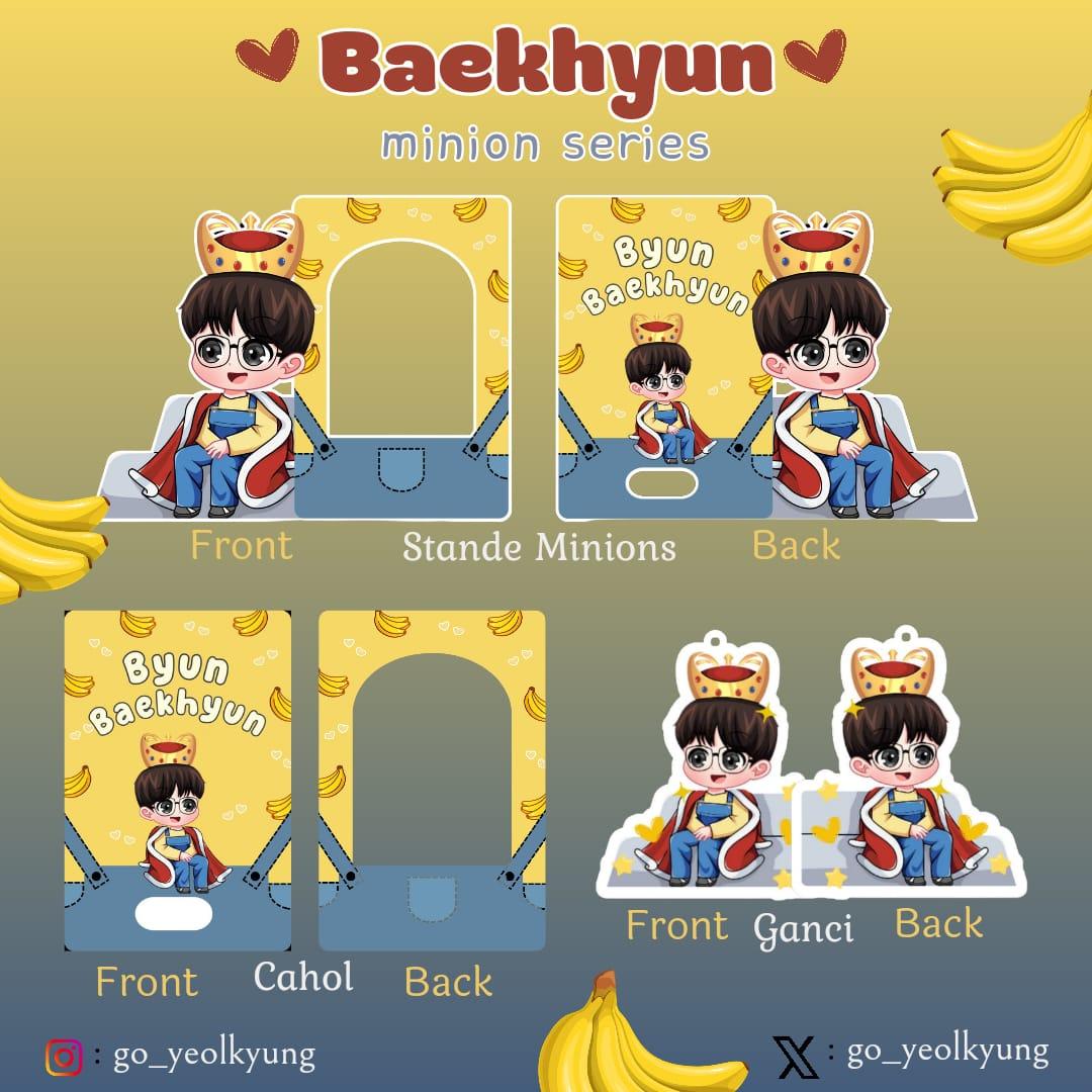 🍓🍌Open Order Baekhyun Minion series by Go Yeolkyung🐯🐧

✮ Set : 150k dp 80k
✮ Standee : 85k dp 50k
✮ Cahol : 60k dp 35k
✮ Keychain : 30k dp 20k

✔️ Bersih ina
✔️ Pre-order produksi 1 minggu
📌 Close tba
📍Jakarta
