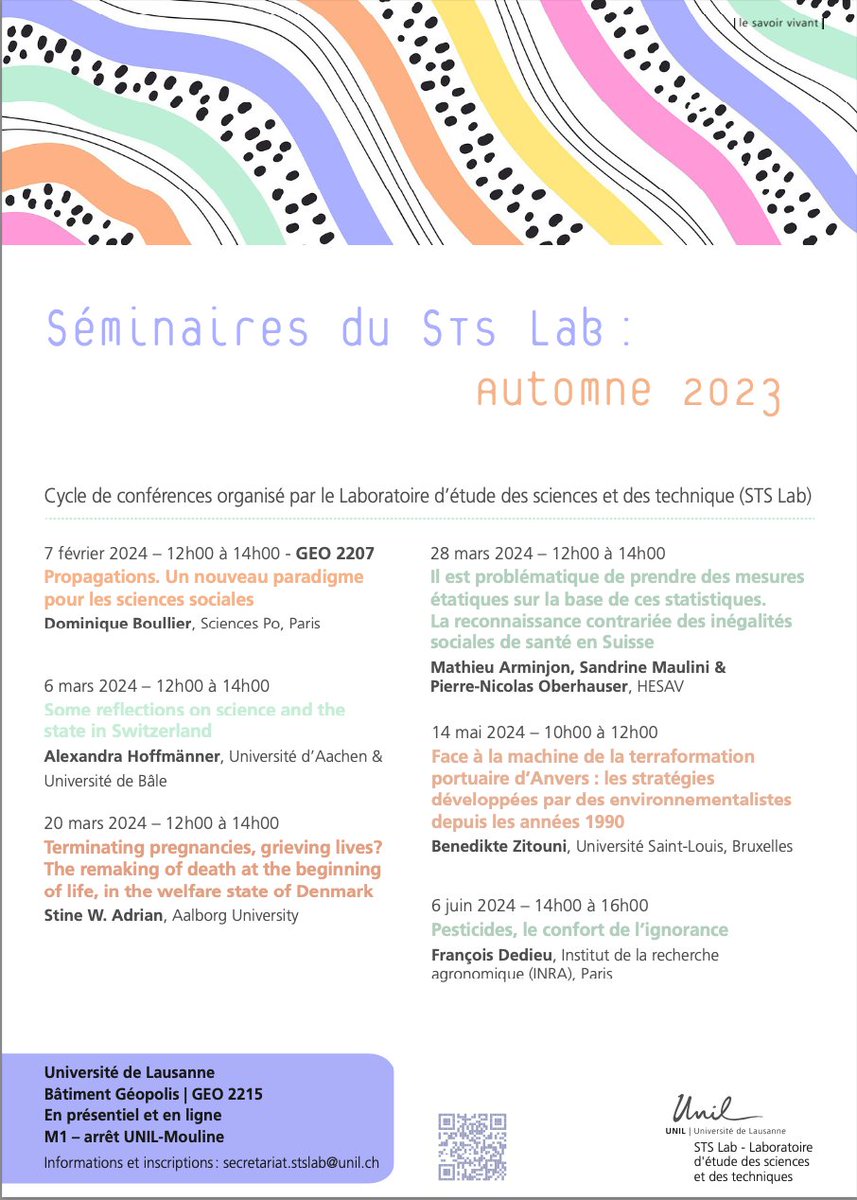 Loïc Riom (@loicriom) on Twitter photo 📢 Et l'affiche du programme complet du séminaire du STS Lab <a href="/DesSociales/">Institut des Sciences Sociales</a> est désormais disponible ! 💥💥
Avec entre autres <a href="/StineAdrian/">Stine Adrian</a> <a href="/nicoberhaus/">Nicolas Oberhauser</a> @francoisdedieu1
Plus de détails 👇
news.unil.ch/display/170737… 📢 Et l'affiche du programme complet du séminaire du STS Lab <a href="/DesSociales/">Institut des Sciences Sociales</a> est désormais disponible ! 💥💥
Avec entre autres <a href="/StineAdrian/">Stine Adrian</a> <a href="/nicoberhaus/">Nicolas Oberhauser</a> @francoisdedieu1
Plus de détails 👇
news.unil.ch/display/170737…