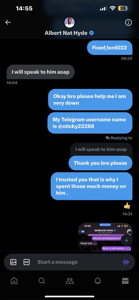 Bongo Ideas is busy sharing shady links under his post for MoMo meanwhile people he’s “working” with are scamming others. The dude has shared chats he had with Bongo. Apparently he promised to help him get back his money which means he’s aware of the scams going on?