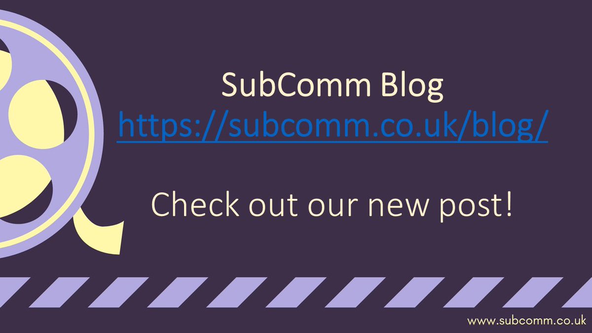 Happy SubComm Friday! Here is a recap of our latest Subtitle Chat, where we talked about analysing subtitles and research in general. And save the date for our next chat on Thursday 14 March.  The topic will be ”Tools that make our lives easier.”

subcomm.co.uk/subtitle-chats…