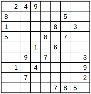 robakun2011's tweet photo. #数独 #sudoku #ナンプレ #numberplace
色んなサイズの難問です(*^^*)
基本的な解き方だけでは解けません ;^_^A💦
#robakun https://t.co/x65eVCJ6lG