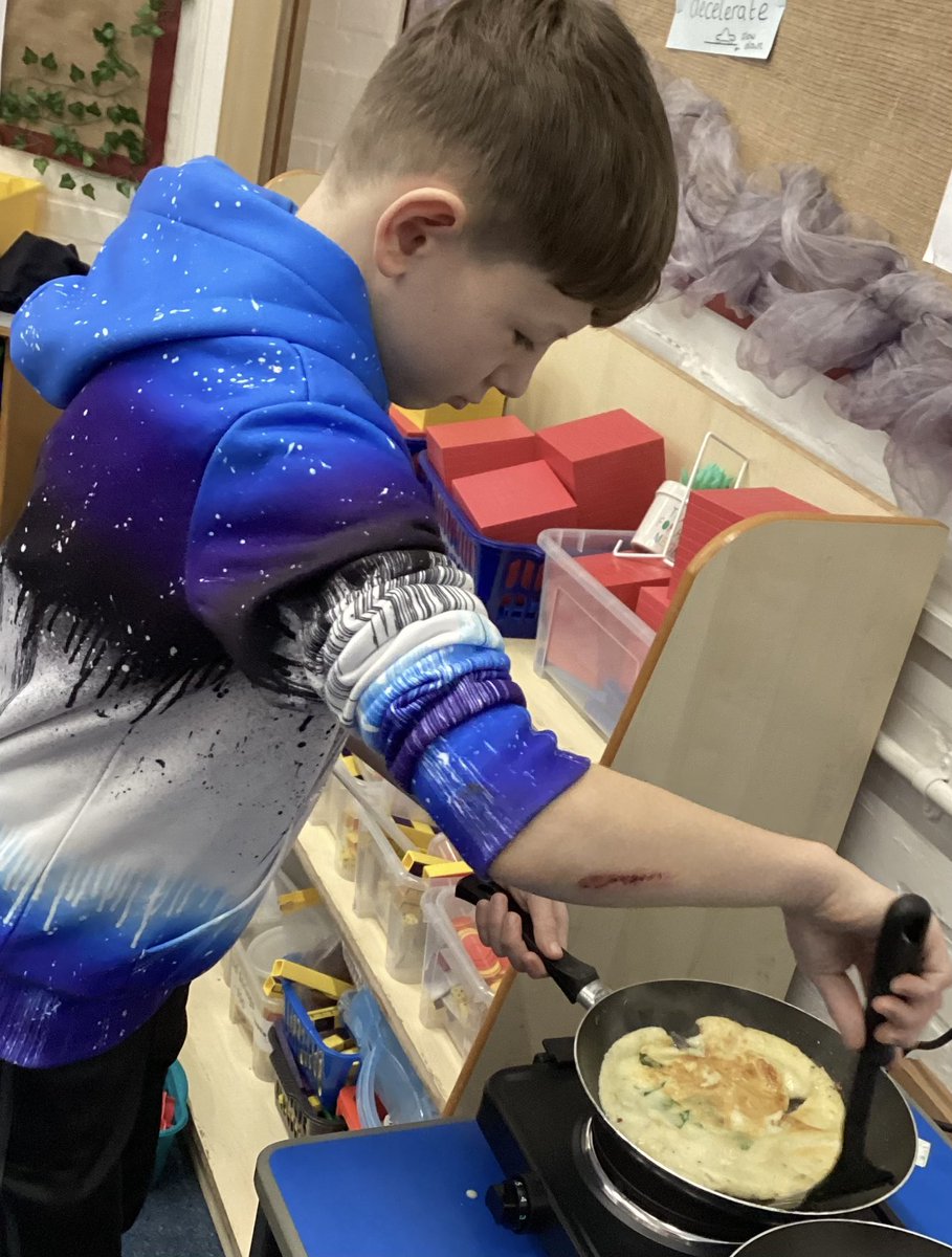 MsSteeleWB's tweet photo. A great end to the half term. We have been cooking savoury pancakes 🥞 in DT. They were delicious 😋. @wild_bank @TrustVictorious https://t.co/k5DIsUBL6L