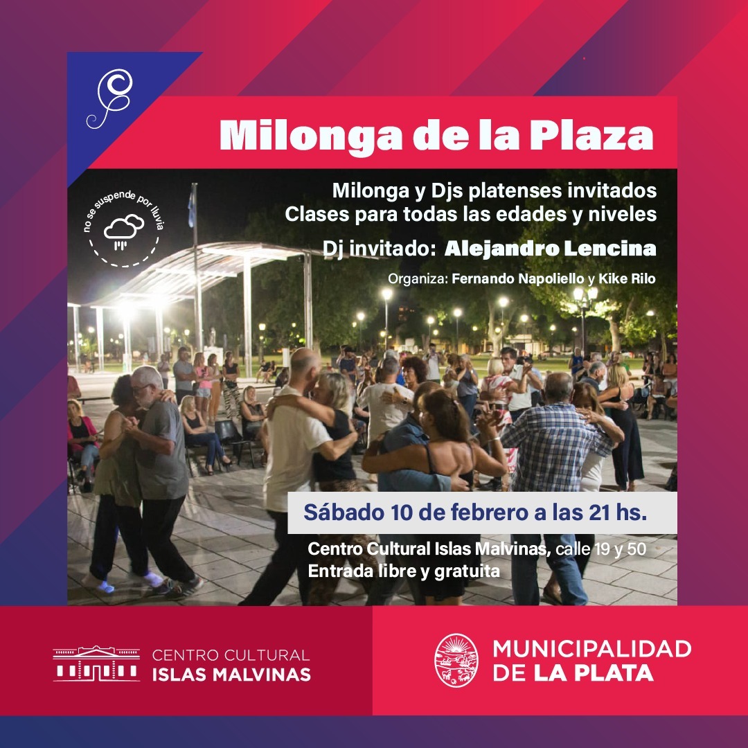 ✨ Noche de Milonga en el Islas Malvinas 💃🏼🕺🏿

👉🏼 Te esperamos este sábado a las 21hs con clases y Djs Platenses invitados. 

📍 C.C. Islas Malvinas 19 y 51.