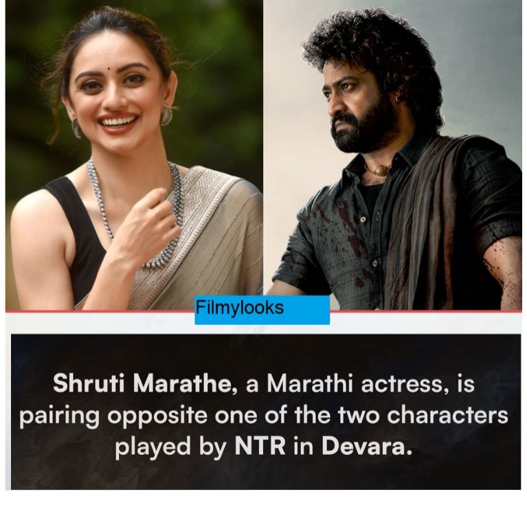 #FL Exclusive:

#NTR #Devara  movie interesting update 

#ShrutiMarathe pairing alongside #JrNTR in #Devara #JanhviKapoor #SaifAliKhan #KoratalaSiva #kalyanram