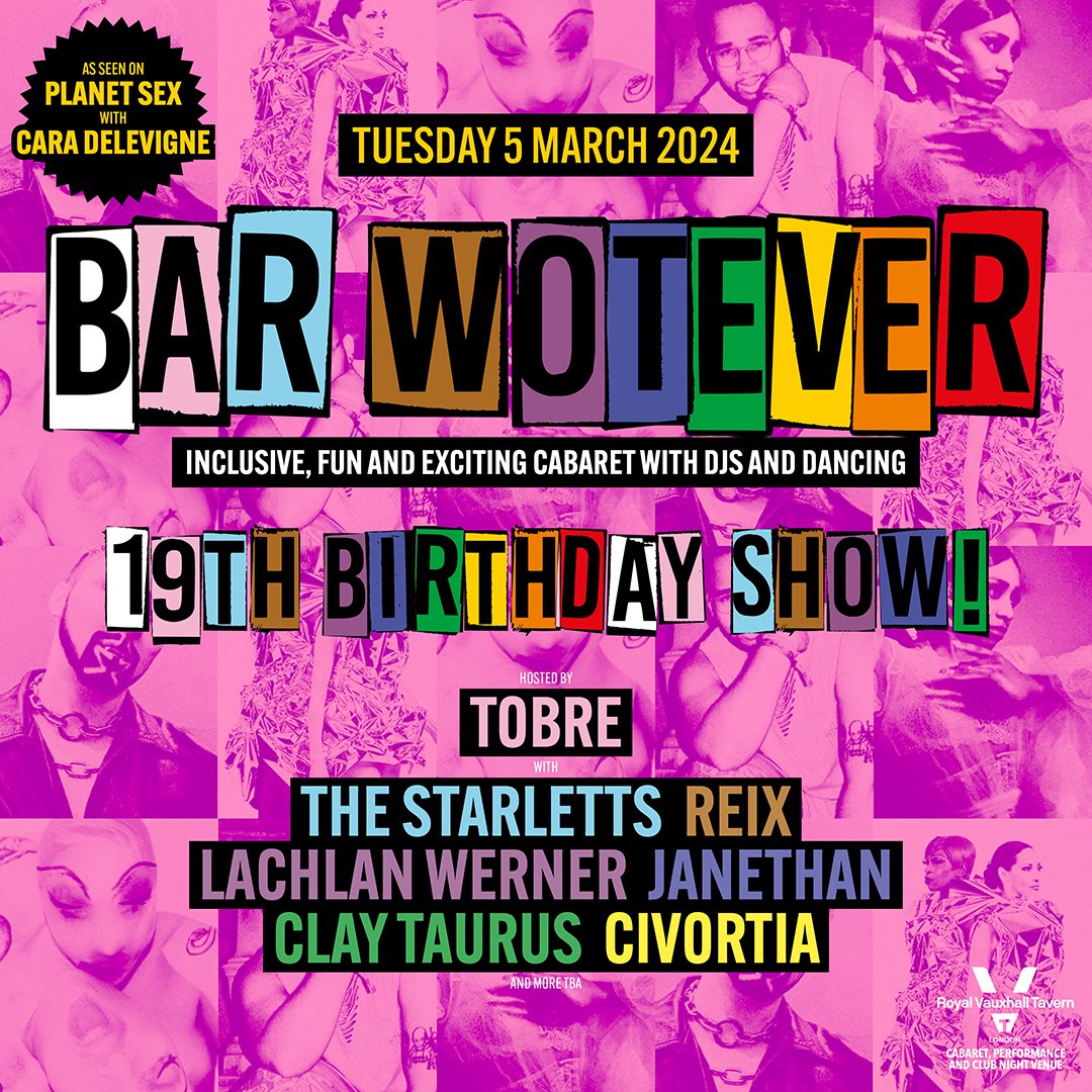 Our 19th birthday celebrations on March 5th at @thervt will be exquisite, eclectic and #queerjoy in action! Join us & 9 fabulous performers, plus our DJs for a party! #LGBTQ 🎉🏳️‍⚧️🏳️‍🌈🎟️outsavvy.com/event/18382/ba…