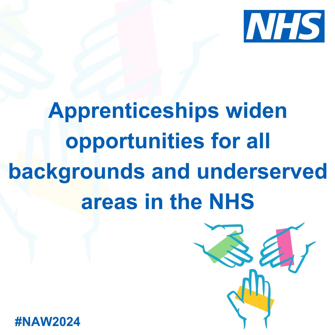 Apprenticeships widen opportunities for people from all backgrounds and in underserved geographical areas to join the NHS workforce, making the NHS a more inclusive place to work. Find out more about the benefits of apprentices orlo.uk/R7FKn #NAW2024 #NHSLTWP