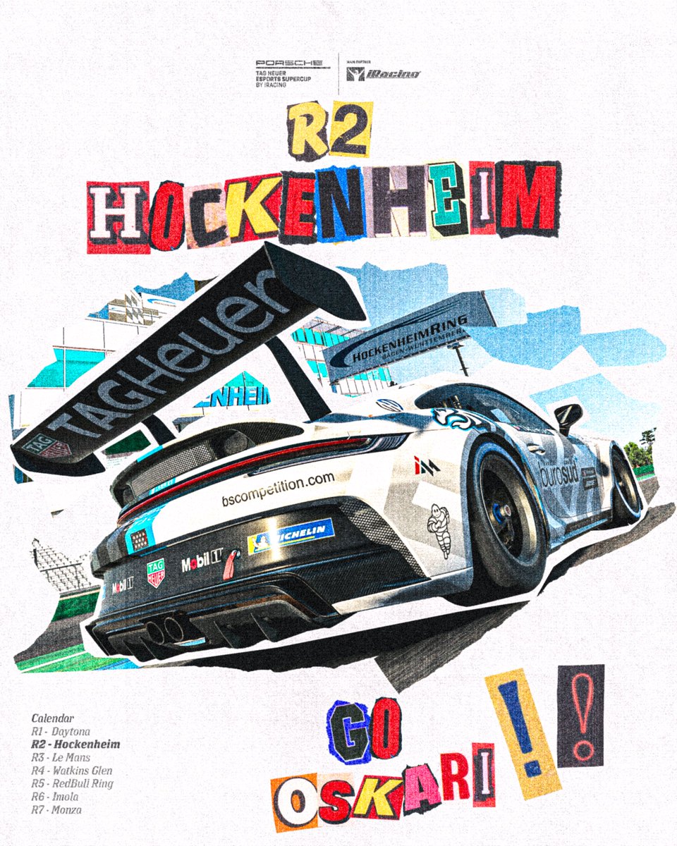 Round 2⃣ of the Porsche Esports Supercup is going green 🟢 tomorrow!

<a href="/oskaririnne1/">Oskari Rinne</a> will be representing the 🦓 at Hockenheim!

Live this Saturday, from 20:00 CET on <a href="/Porsche/">Porsche</a>'s twitch channel.

#BSCOMPETITION | #PESC