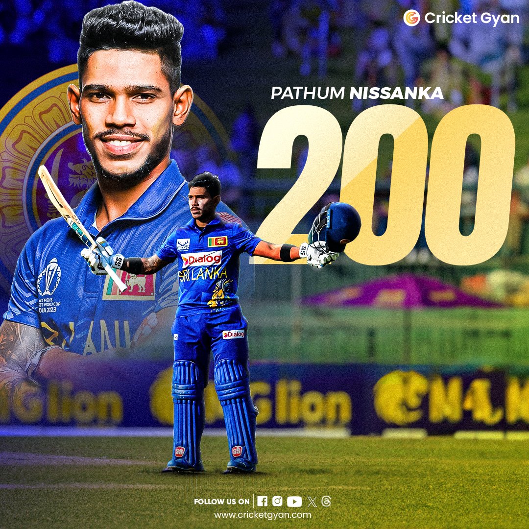 cricketgyann's tweet photo. Pathum Nissanka scores a fantastic double hundred against Afghanistan in the first ODI.
#PathumNissanka #SLvsAFG #Afghanistan #ODI #doublehundreds #Cricket #cricketupdates #cricketlatestnews #cricketgyan
Cricket | Cricket News | Cricket Updates | Cricketgyan https://t.co/tOZ6xmnysy