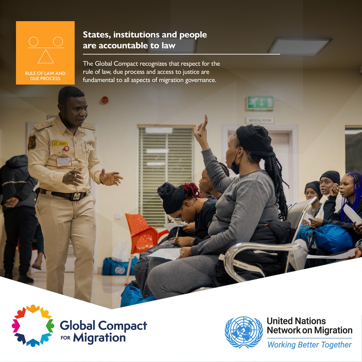 IOM_Nigeria's tweet image. Effective migration governance is key to leveraging the benefits of migration.

In #Nigeria 🇳🇬, IOM promotes the adherence to legal principles and due process for all migrants, leaving no one behind.

#migrationweek