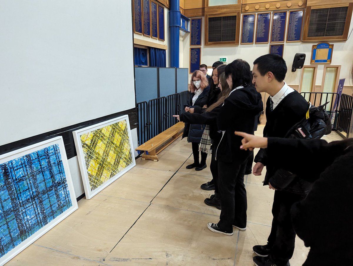 Thanks to Ian Coleman for letting us look after his Tartan artwork this week. Made entirely of signatures allowing everyone to get involved with Art. <a href="/morganacademy1/">Morgan Academy</a>