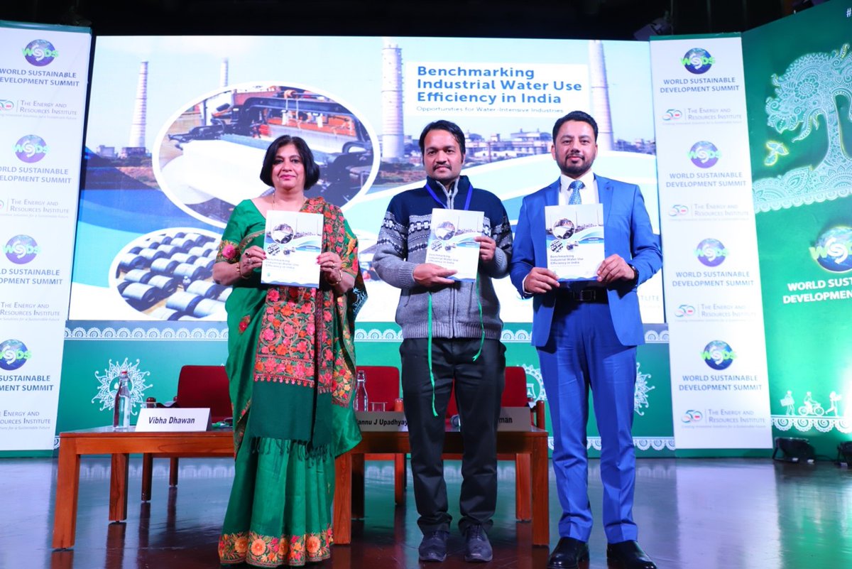 TERI launched a policy brief at #WSDS2024 on “Benchmarking Industrial Water Use Efficiency in India: Opportunities for Water-Intensive Industries” was launched.

#WaterEfficiency