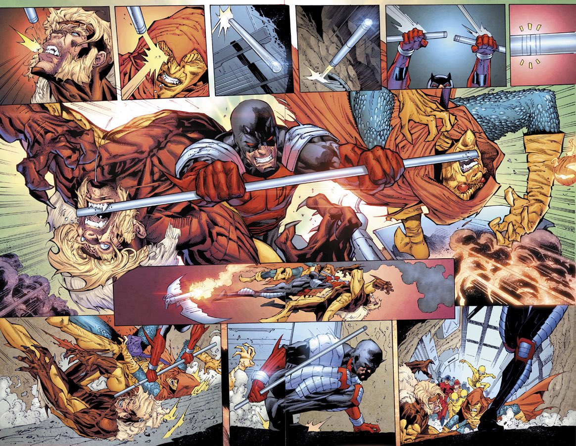 Double page i penciled for Daredevil Black Armor #4 out NEXT WEEK!!!!  @Marvel, image size:1164x900