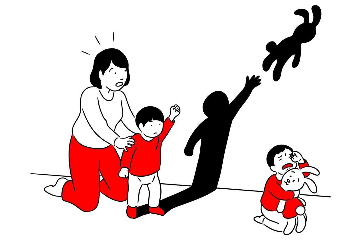 書籍本文挿絵に多い概念のイラスト化。

1.先生に素の自分を見せる。空の弁当箱とその状況を同時に描く。
2.相手の親の様子をよく見て対応を変える。相性をパズルで表現。
3.お友達に手を出してしまう子の気持ちに寄り添う。影で理由を描く。
4.優先は上の歯。歯ブラシは1歳半から。形状から連想。 