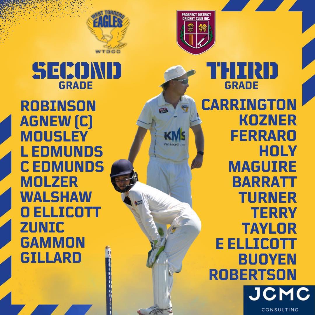Western_Eagles's tweet photo. Team Lists
Big weekend ahead for the eagles! Starting tomorrow with men’s fixtures against Glenelg and Prospect. Big push with 3 rounds to go 🦅
#wtdcc #eagles #cricket #teamlist #cricketlovers https://t.co/w7i7eHm4fT