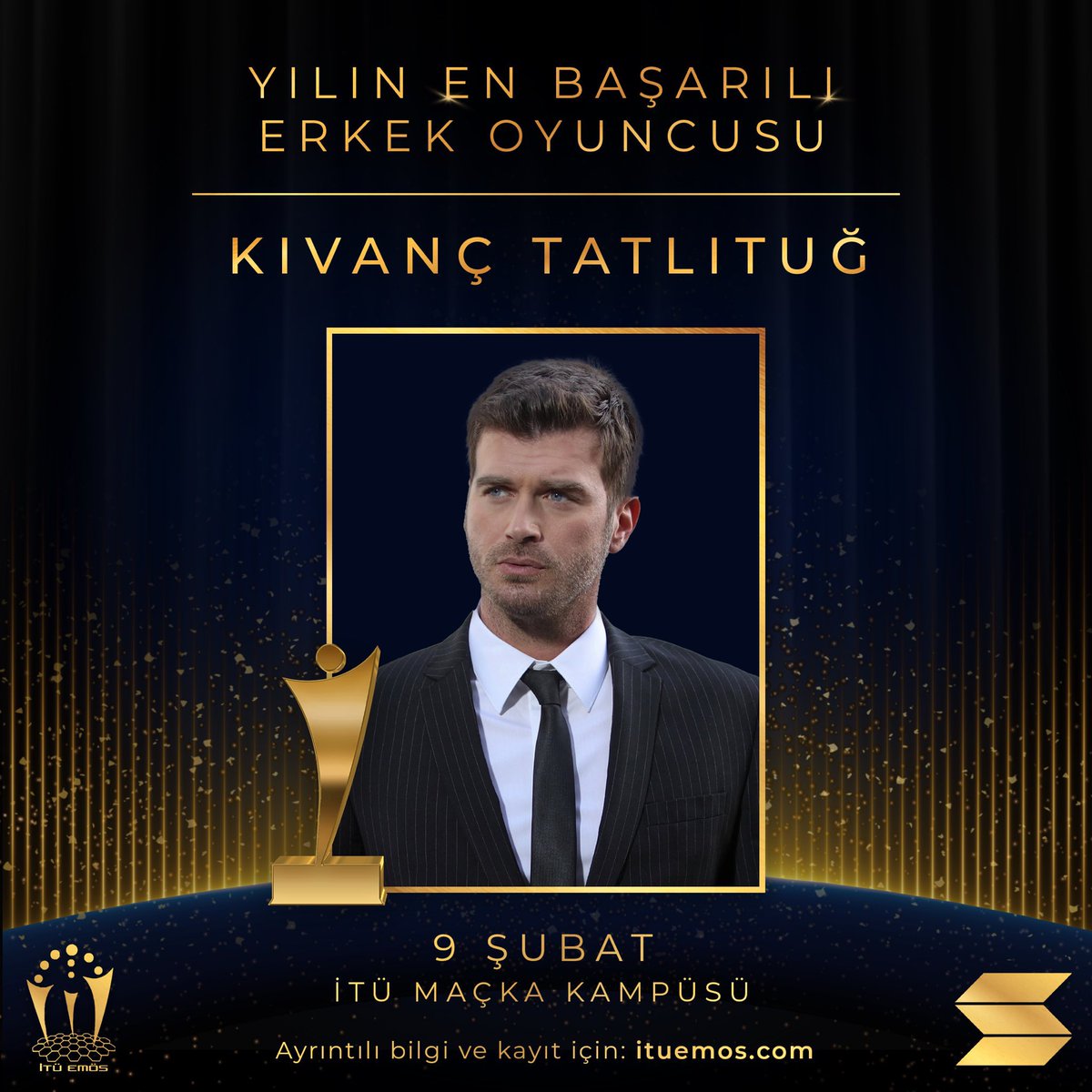 dizianaIiz's tweet photo. #Aile dizisinde başrolleri paylaşan Kıvanç Tatlıtuğ ve Serenay Sarıkaya, İstanbul Teknik Üniversitesi’nin düzenlemiş olduğu 31. İTÜ EMÖS Başarı Ödülleri’nde “Yılın En Başarılı Erkek ve Kadın Oyuncusu” seçildi. 

Ödül töreni, bugün gerçekleşecek. https://t.co/iSrRkt35An