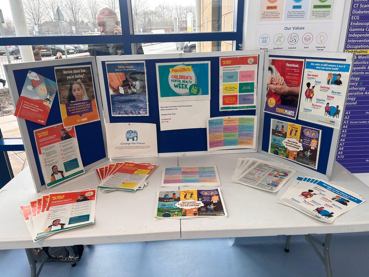 The Safeguarding team having raising awareness across the trust this week with a focus on FGM and children’s mental health. Lots of interaction with passing visitors / staff and patients, generating some interesting discussions!
