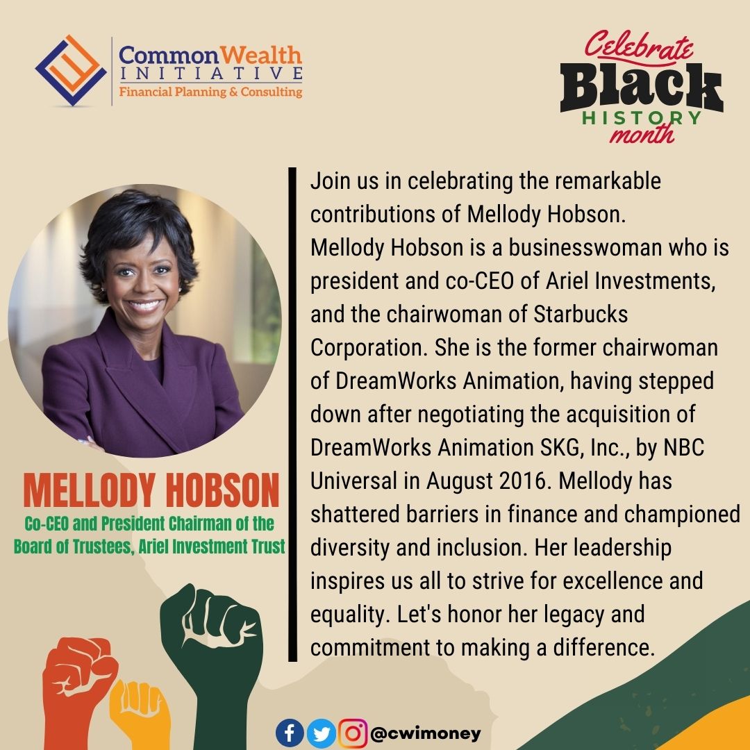 🎉 Celebrating #BlackHistoryMonth with Mellody Hobson, co-CEO of Ariel Investments! 🌟 Her leadership in finance and advocacy for diversity inspire us all. Let's honor her legacy of empowerment and excellence. #MellodyHobson #BlackExcellence 💼✨'