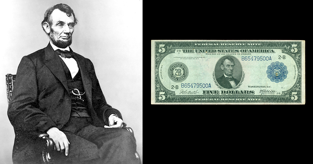 BoCMuseum's tweet image. Photographer📷 Matthew Brady made this portrait of #AbrahamLincoln #OTD in 1864. (also credited to his associate Anthony Berger) 
It was used on the US @federalreserve $5 bill from 1914 until in 1999. #FactoidFriday