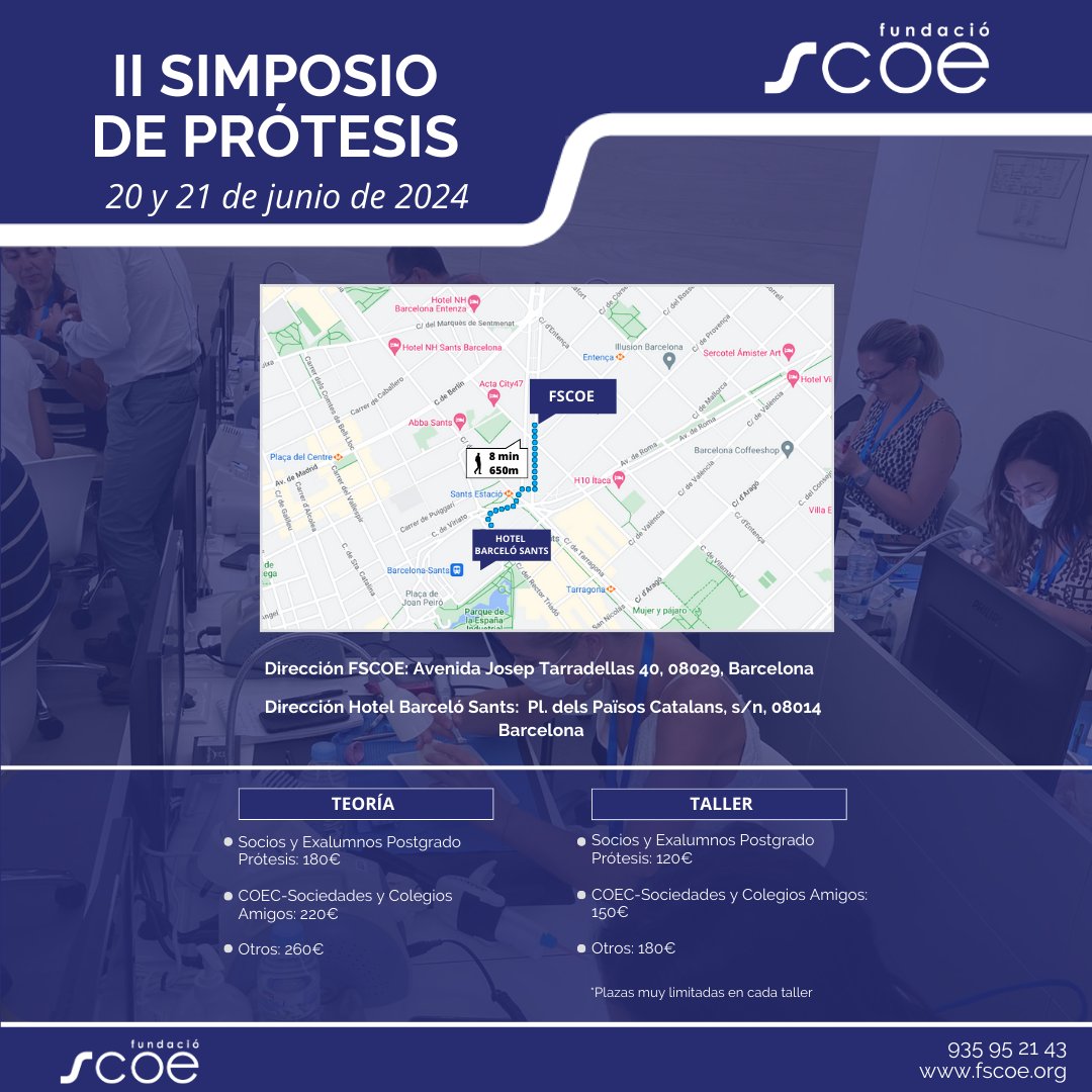 📢 ¿Todavía no te has inscrito?

🦷 ¡Los días 20 y 21 de junio de 2024 Barcelona acoge el 𝐈𝐈 𝐒𝐢𝐦𝐩𝐨𝐬𝐢𝐨 𝐝𝐞 #𝐏𝐫𝐨́𝐭𝐞𝐬𝐢𝐬 𝐝𝐞 𝐒𝐂𝐎𝐄!

💻 Inscríbete directamente aquí ➡️bit.ly/3Qn0nFr

¿Tienes dudas?

☎ 935 95 21 43
📩 info@fscoe.org