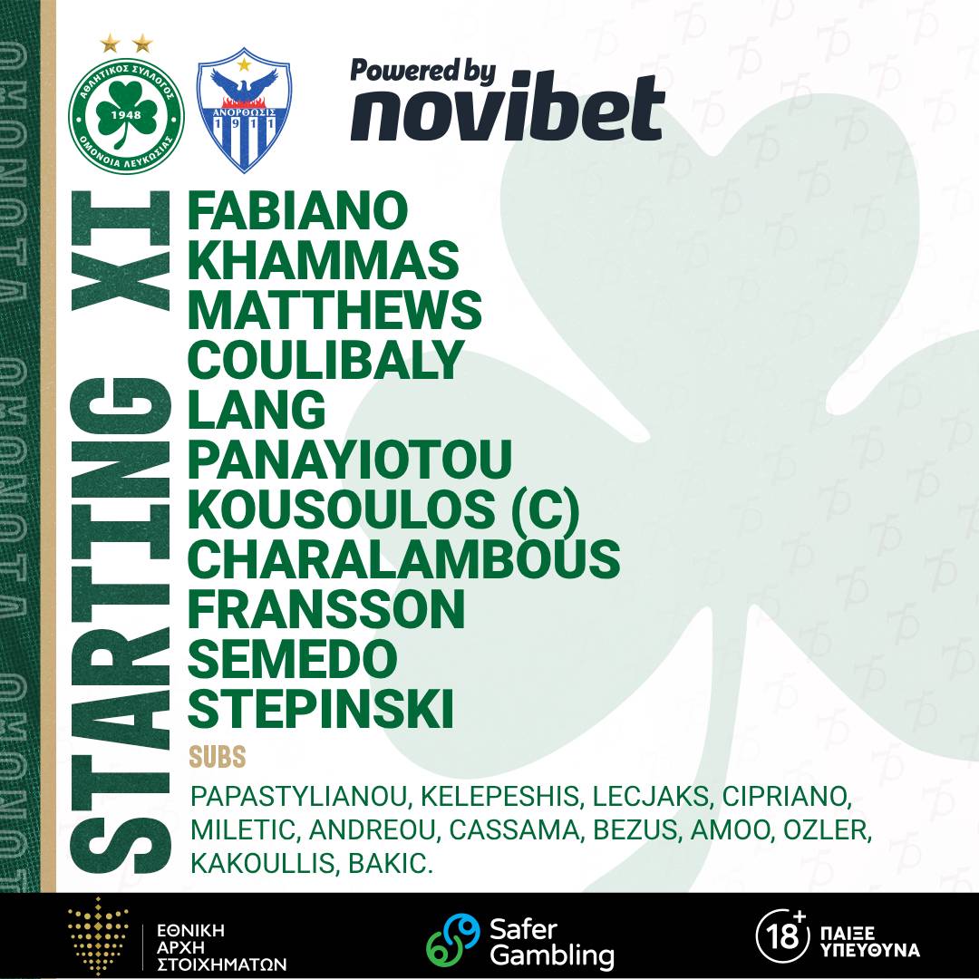 OMONOIAfootball's tweet photo. Our starting 1️⃣1️⃣ for today's game
#MD24 #OMOANO #OMONOIA #H75TORY https://t.co/Kef76VXA7m