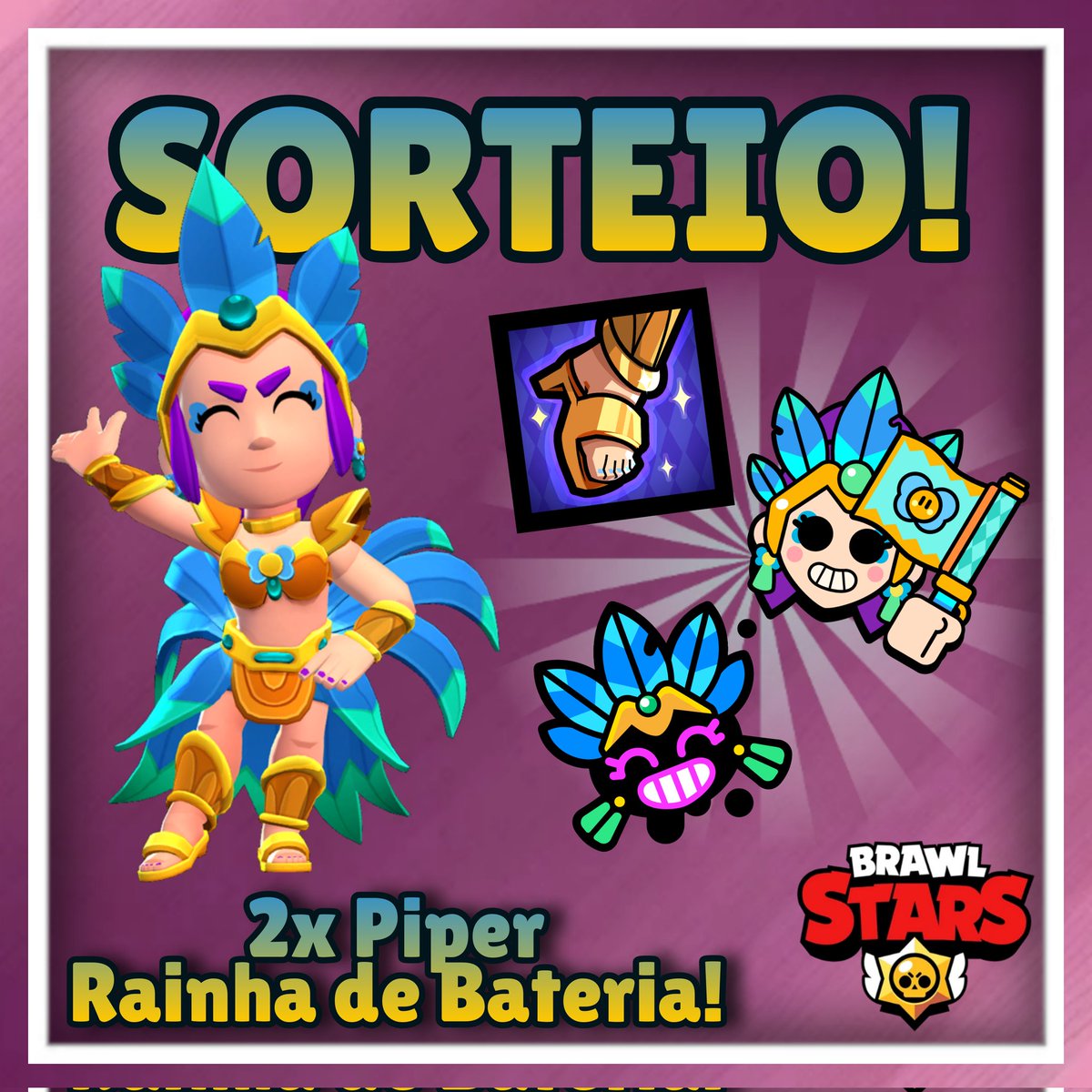 SORTEIO EXCLUSIVO DO BRASIL!

🦜 Sorteio 2x Piper Rainha de Bateria!

🇧🇷 1 skin aqui no twitter, outra no insta!

✨ Requisitos:

👥 Siga-me no meu Instagram: instagram.com/kawwofc
👥 Siga-me aqui no twitter: <a href="/KawwOfc/">Kaww</a>
👤 Marque 1 amigo!
❤️+🔁 Curta e dê RT!

Boa-sorte à todos