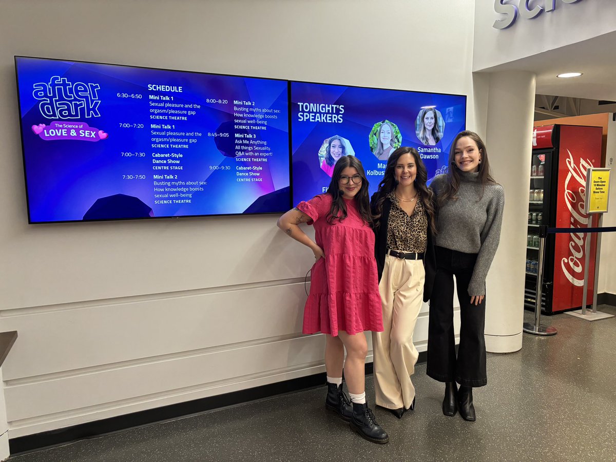 UBC Sexuality & Well-being (SWELL) Lab (@ubcswell) on Twitter photo We brought the Science to the Science World after dark event on the Science of Love and Sex! My grad students <a href="/mkolbuszewska/">Marta Kolbuszewska</a> and <a href="/erintfitzy/">Erin Fitzpatrick</a> absolutely killed it on stage!!! We brought the Science to the Science World after dark event on the Science of Love and Sex! My grad students <a href="/mkolbuszewska/">Marta Kolbuszewska</a> and <a href="/erintfitzy/">Erin Fitzpatrick</a> absolutely killed it on stage!!!