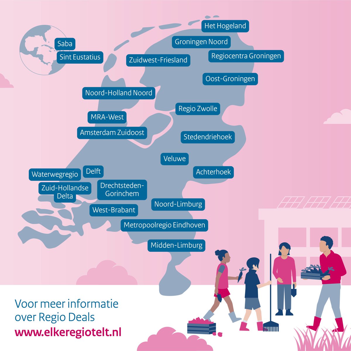 hugodejonge's tweet photo. Met de #Regiodeals maken we werk van gelijke kansen op goed wonen, leven en werken, waar je ook woont. Met een investering van in totaal € 384,6 miljoen kunnen 22 regio’s -van Groningen tot Limburg- aan de slag met die zaken die voor hen belangrijk zijn.
https://t.co/gK1NJAaJ4s https://t.co/77CCAYTnNW