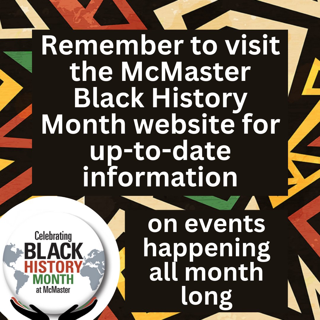 Black History Month @ McMaster University tweet media