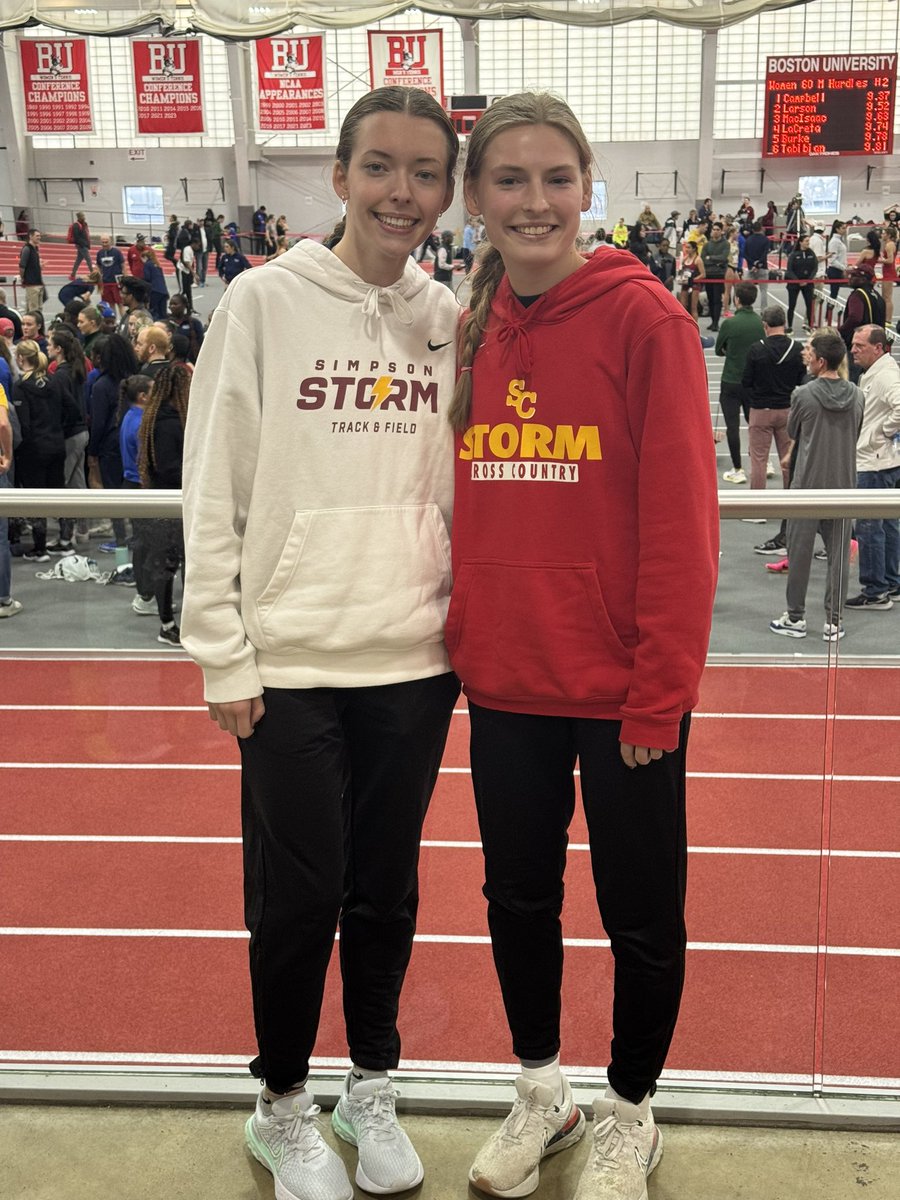SimpsonXCTF's tweet photo. Great start in Boston!⚡️⚡️

Old School Record: Jen Wendt 17:51.18
New School Record: Lara Kallem 17:21.2
#2 All-Time: Teghan Booth 17:34.30 https://t.co/zFWjV05J8R