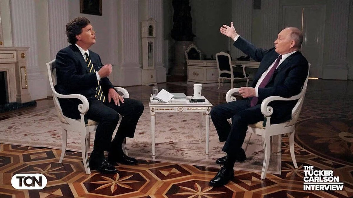 I've tried to synthesize the President Vladimir Putin / Tucker Carlson interview, as briefly as possible. My interpretation in brackets.
Putin is a great diplomat, always moving forward with finesse, he seems to operate on the principle of taikendo Master Uchiba; the goal is