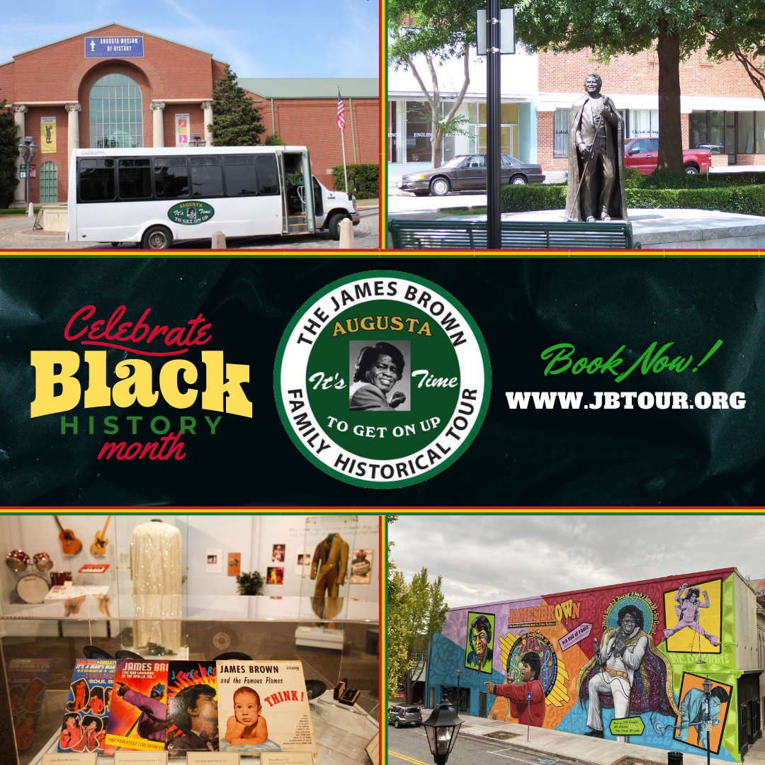 JamesBrownFF's tweet photo. Don't miss out this Black History Month! The James Brown Family Historical Tour is a must-see experience. Book your spot now at https://t.co/j7W5dlijJW
#JamesBrown #BlackHistoryMonth #JamesBrownStatue #JamesBrown https://t.co/xe4v0bEpYz