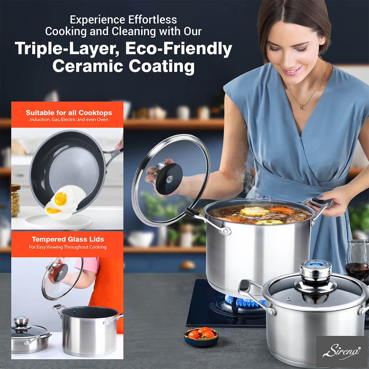 SirenaSystem's tweet photo. 🔶Experience the perfect blend of craftsmanship and technology. The Sirena #ThermoChef #cookware is compatible with all cooktops and ovens. The non-stick ceramic coating makes for an easy cleanup. 🧑‍🍳

USA: https://t.co/zCI3PfajEf
Canada: https://t.co/ClOdJD9jHA https://t.co/OYpUimJEsR